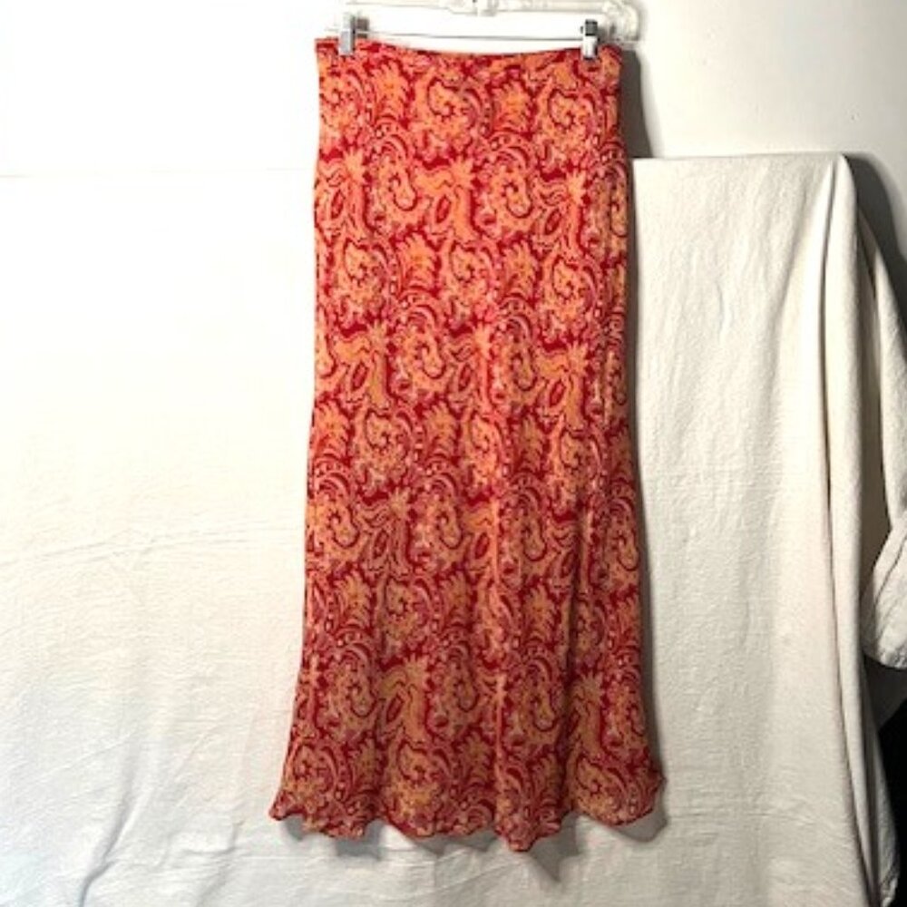 Ann  Taylor Silk Woman's Paisley Pattern Skirt